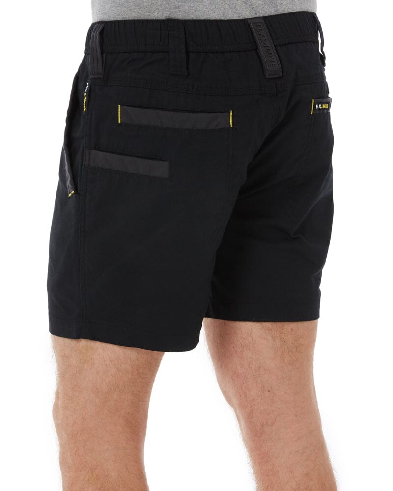 Flex and Move Elastic Waist Stretch Short Shorts - Black