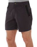 Flex and Move Elastic Waist Stretch Short Shorts - Charcoal