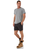 Flex and Move Elastic Waist Stretch Short Shorts - Charcoal