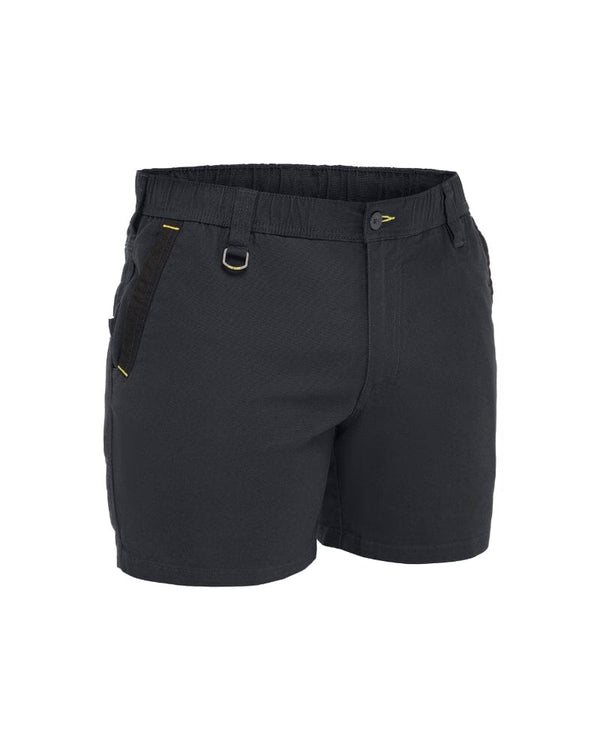 Flex and Move Elastic Waist Stretch Short Shorts - Black