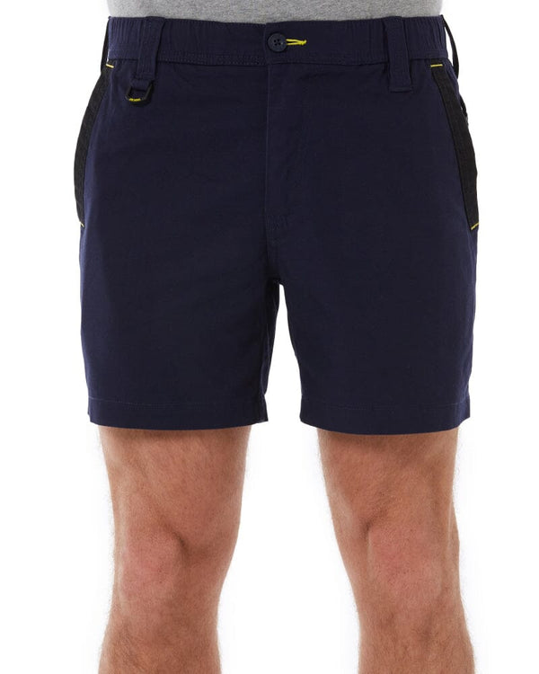Flex and Move Elastic Waist Stretch Short Shorts - Navy