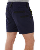Flex and Move Elastic Waist Stretch Short Shorts - Navy