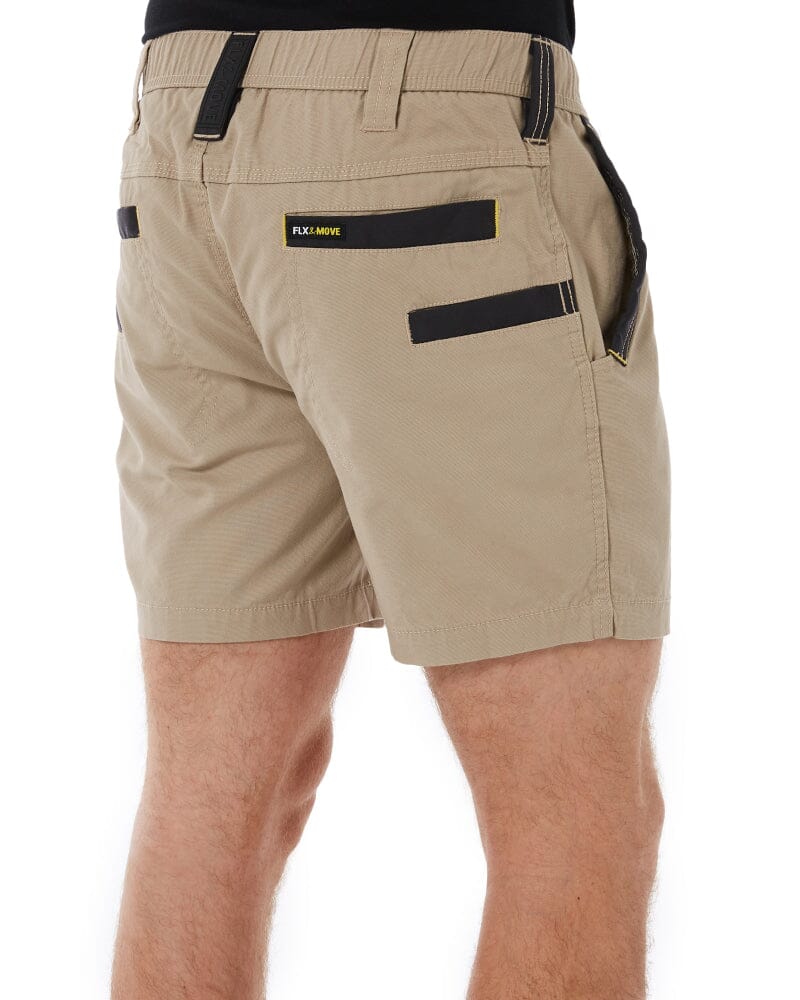 Flex and Move Elastic Waist Stretch Short Shorts - Stone