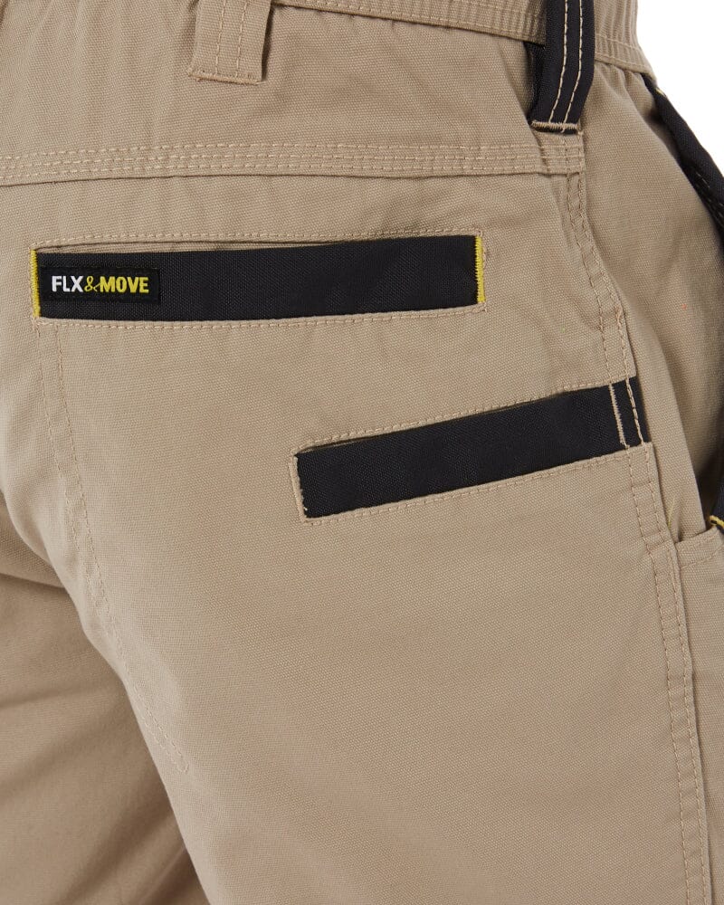 Flex and Move Elastic Waist Stretch Short Shorts - Stone