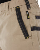 Flex and Move Elastic Waist Stretch Short Shorts - Stone