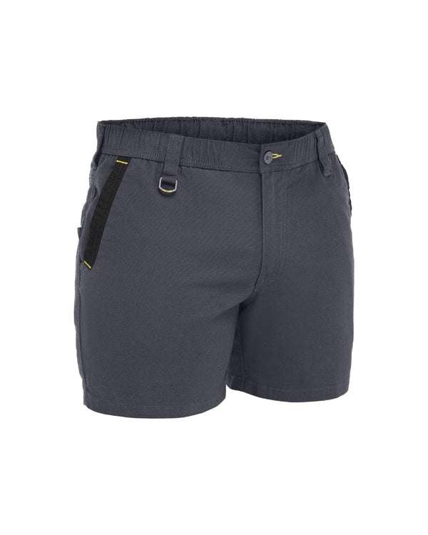 Flex and Move Elastic Waist Stretch Short Shorts - Charcoal