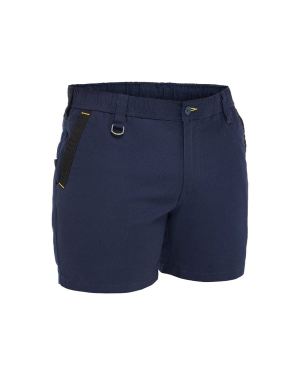 Flex and Move Elastic Waist Stretch Short Shorts - Navy