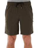 Flex and Move Tradie 4 Way Stretch Elastic Waist Cargo Short - Green