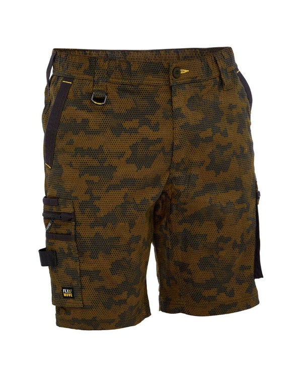 Flex and Move Stretch Canvas Cargo Short - Army Honeycomb