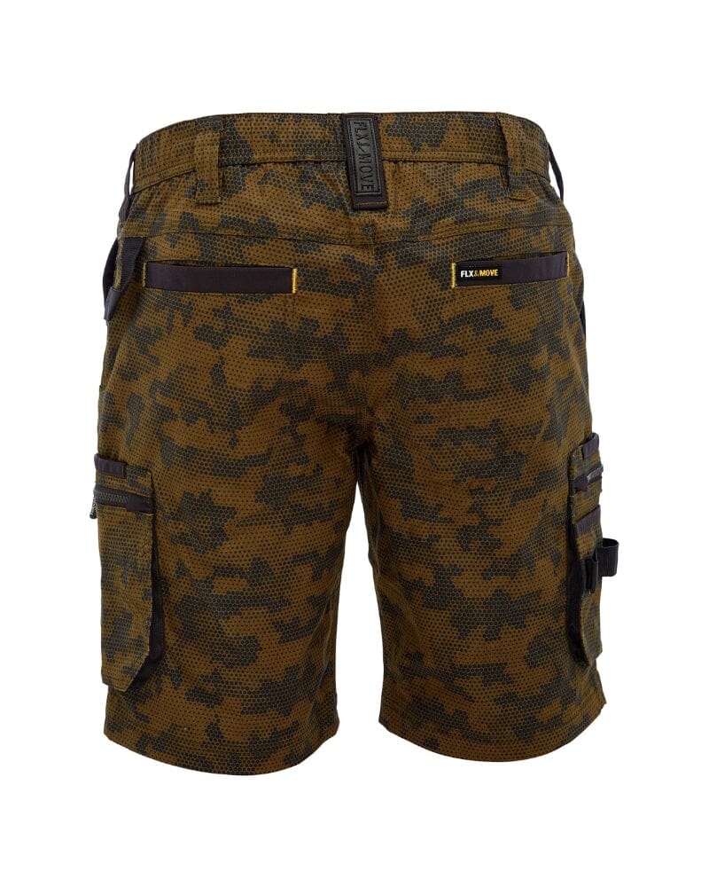 Flex and Move Stretch Canvas Cargo Short - Army Honeycomb