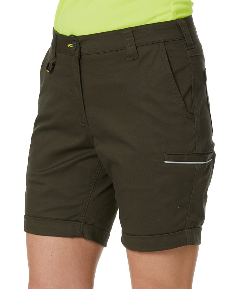 Womens Stretch Cotton Short - Olive