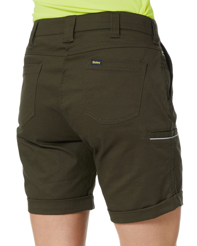 Womens Stretch Cotton Short - Olive