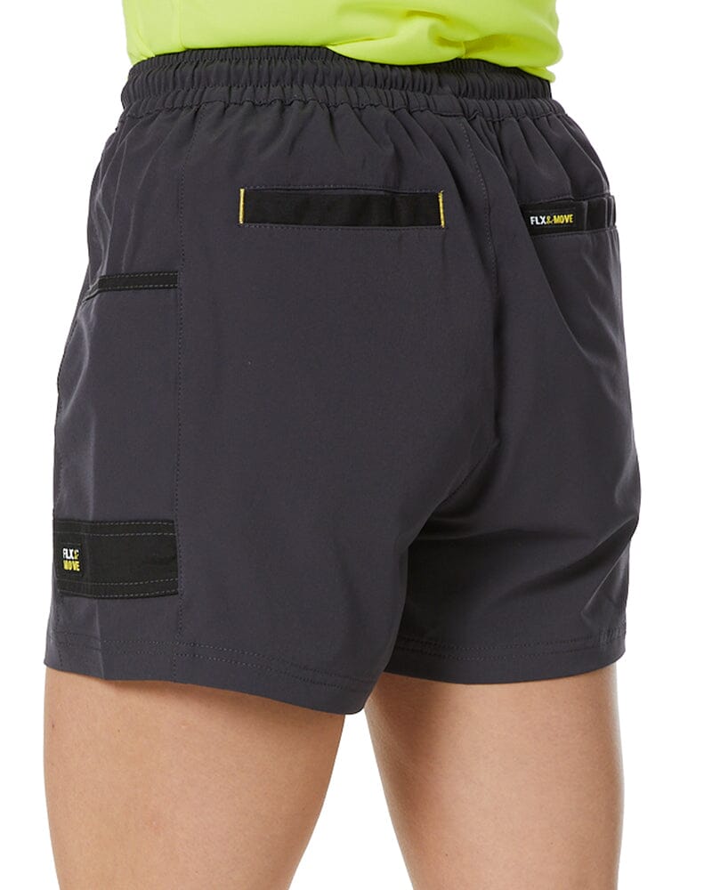 Womens Flex and Move 4-Way Stretch Elastic Waist Short - Charcoal