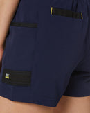 Womens Flex and Move 4-Way Stretch Elastic Waist Short - Navy