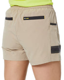 Womens Flex and Move 4-Way Stretch Elastic Waist Short - Stone