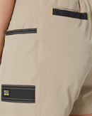 Womens Flex and Move 4-Way Stretch Elastic Waist Short - Stone