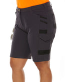 Womens Flex and Move 4 Way Stretch Zip Cargo Short - Charcoal