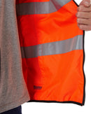 Taped Hi Vis Reversible Puffer Vest - Orange