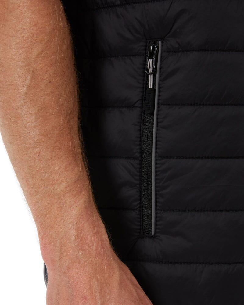 Taped Hi Vis Reversible Puffer Vest - Orange