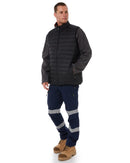 Taped Hi Vis Reversible Puffer Vest - Orange