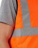 Taped Hi Vis Reversible Puffer Vest - Orange