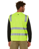 Taped Hi Vis Safety Zip Vest - Yellow