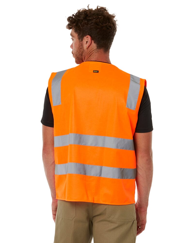 Taped Hi Vis Safety Zip Vest - Orange