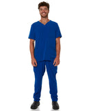 Avery V Neck Scrub Top - Electric Blue