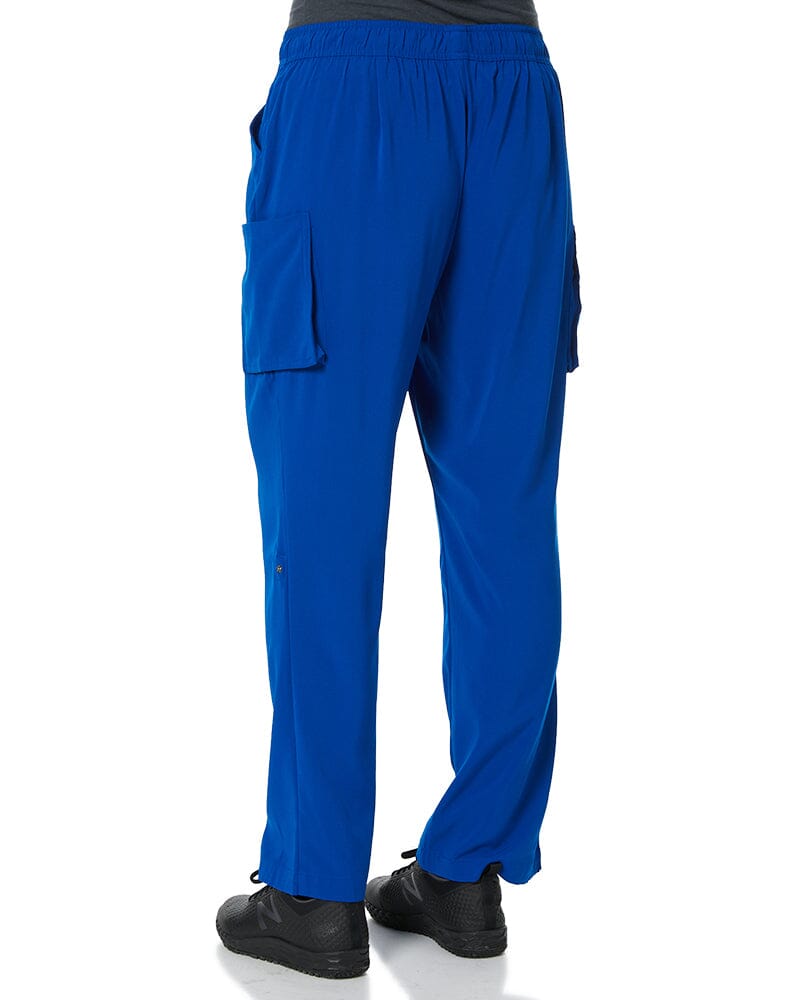 Avery Womens Multi Pocket Straight Leg Scrub Pant - Electric Blue