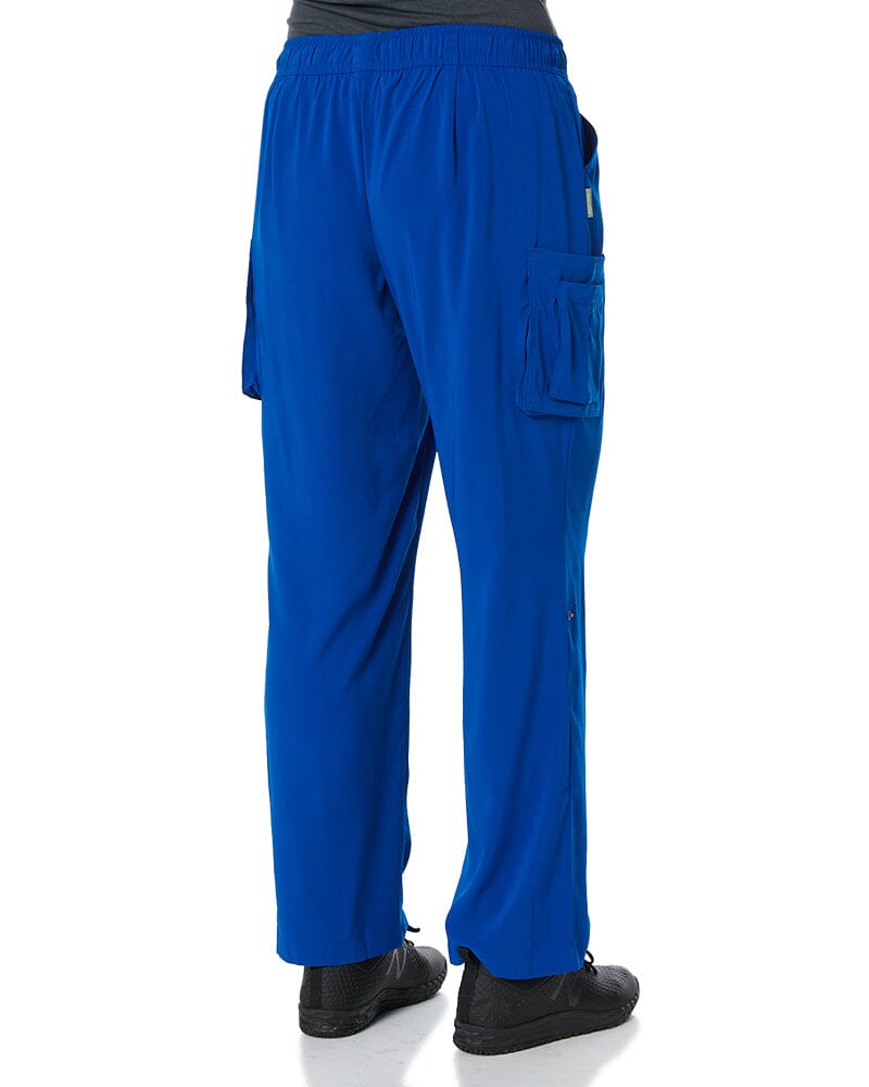 Avery Womens Multi Pocket Straight Leg Scrub Pant - Electric Blue