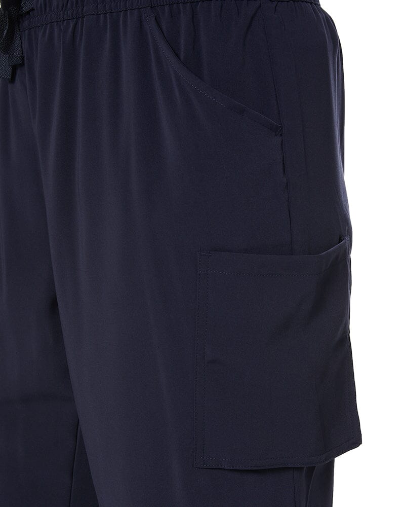 Avery Womens Multi Pocket Straight Leg Scrub Pant - Midnight Navy