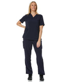 Avery Womens Multi Pocket Straight Leg Scrub Pant - Midnight Navy