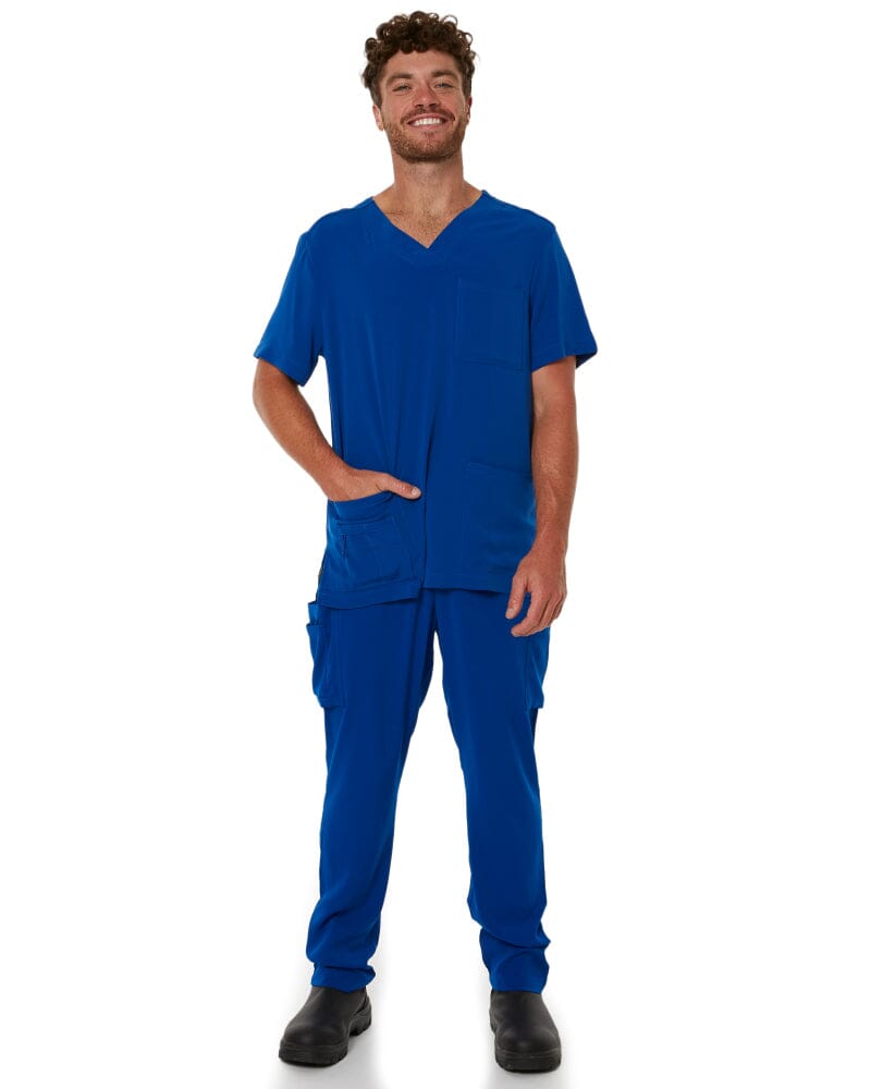 Avery Straight Leg Scrub Pant - Electric Blue