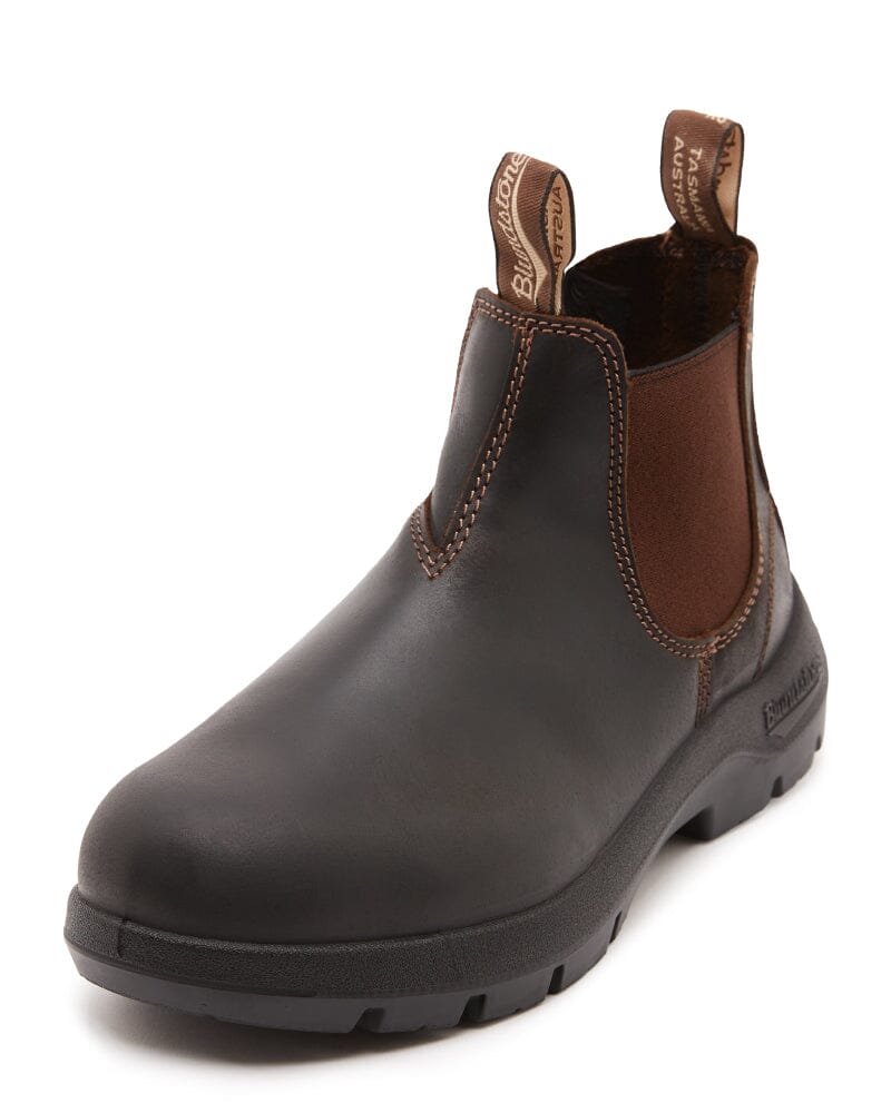 スタッドレス Boofers Blundstone 705 WorkLife Non Safety Elastic Side Boot - Brown