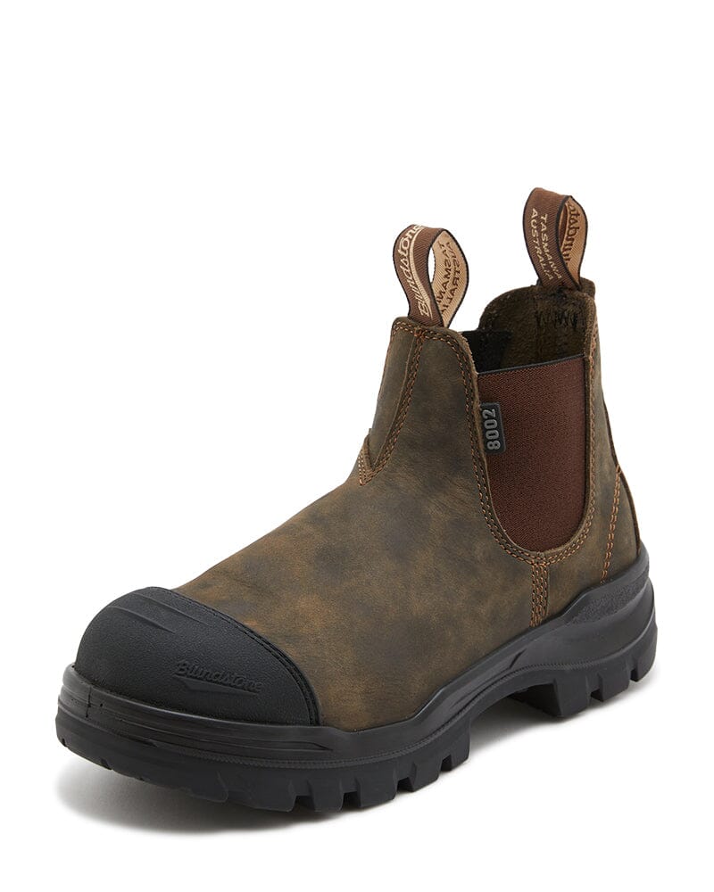 Blundstone RotoFlex 8002 Elastic Side Safety Boot Rustic Brown
