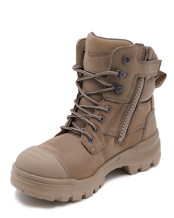 Rotoflex 8063 High Zip Side Safety Boot - Stone