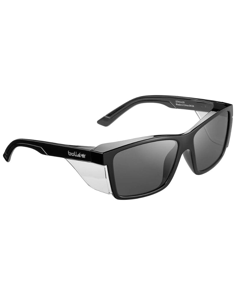 STKS 420 Platinum Safety Glasses - Black/Smoke