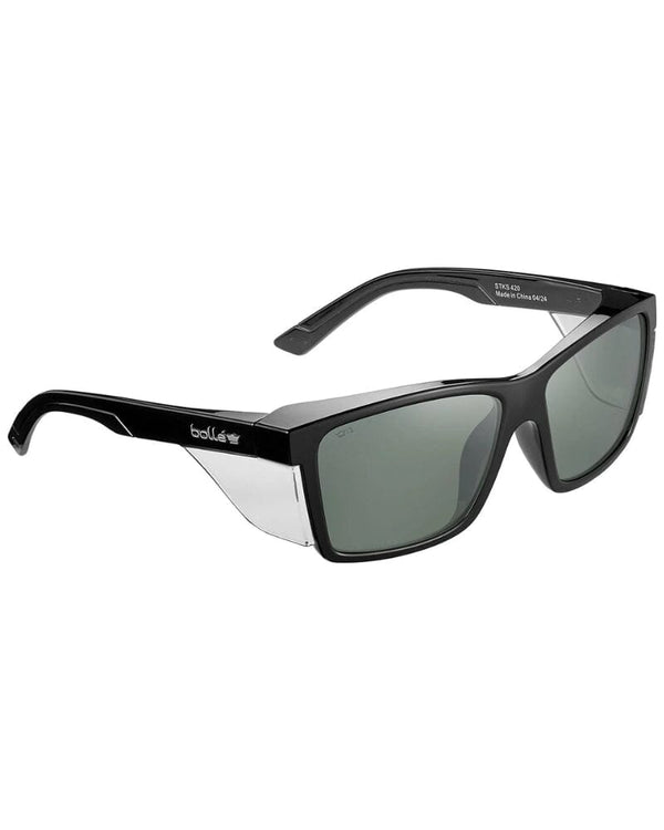 STKS 420 Polarised Safety Glasses - Black/Smoke
