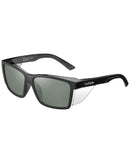 STKS 420 Polarised Safety Glasses - Black/Smoke