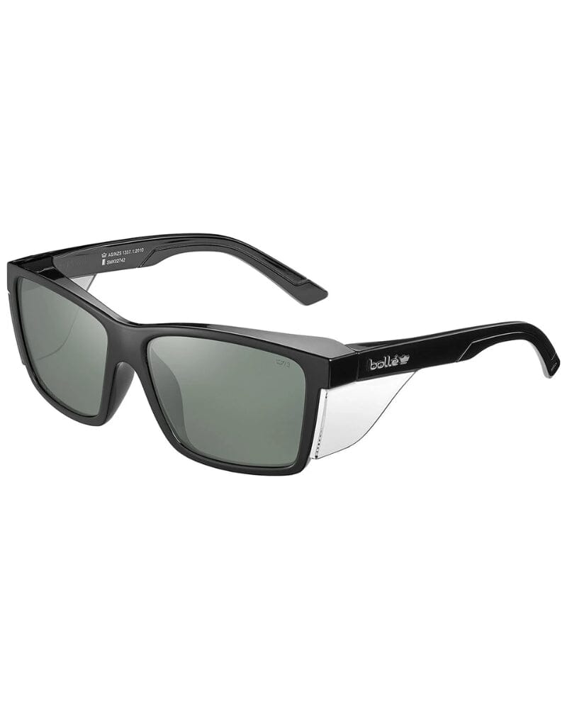 STKS 420 Polarised Safety Glasses - Black/Smoke
