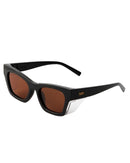 Browse Brown Polarised Safety Glasses - Black