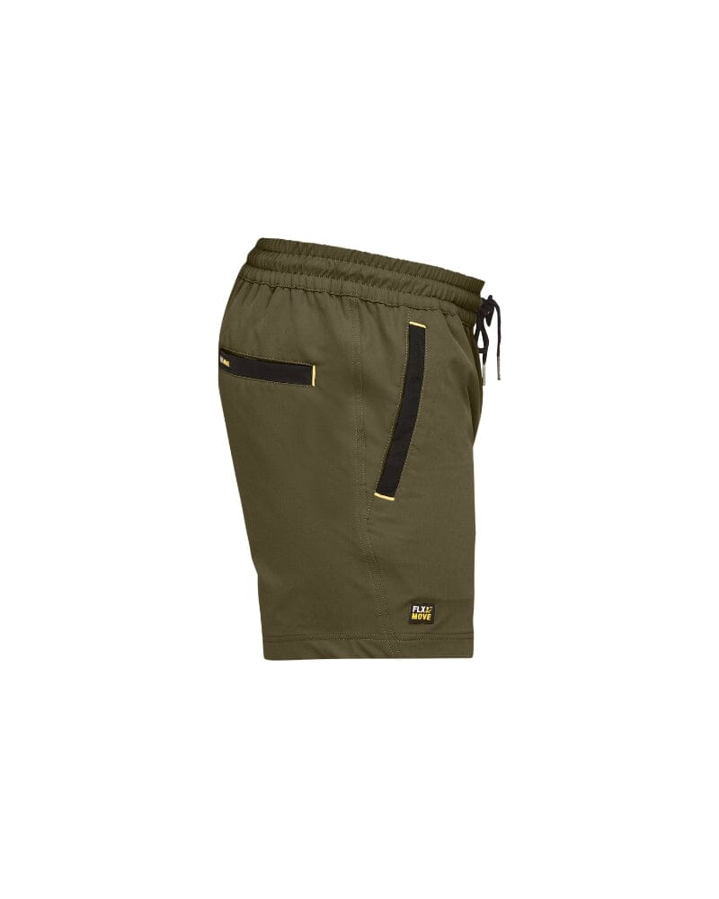 Flex and Move 4-Way Stretch Elastic Waist Short - Green