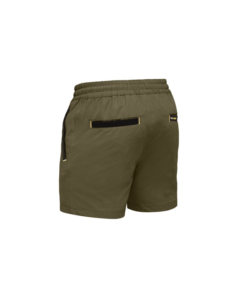 Flex and Move 4-Way Stretch Elastic Waist Short - Green