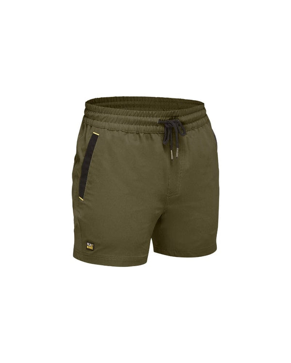 Flex and Move 4-Way Stretch Elastic Waist Short - Green