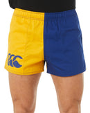 Cotton Harlequin Short - Gold/Royal