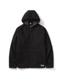 Hooded Sherpa Lined Jacket - Black