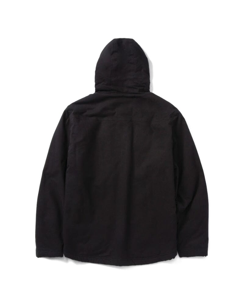 Hooded Sherpa Lined Jacket - Black