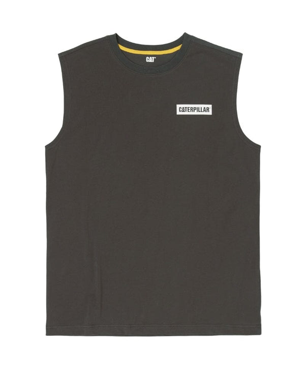 Icon Block Muscle Tee - Licorice