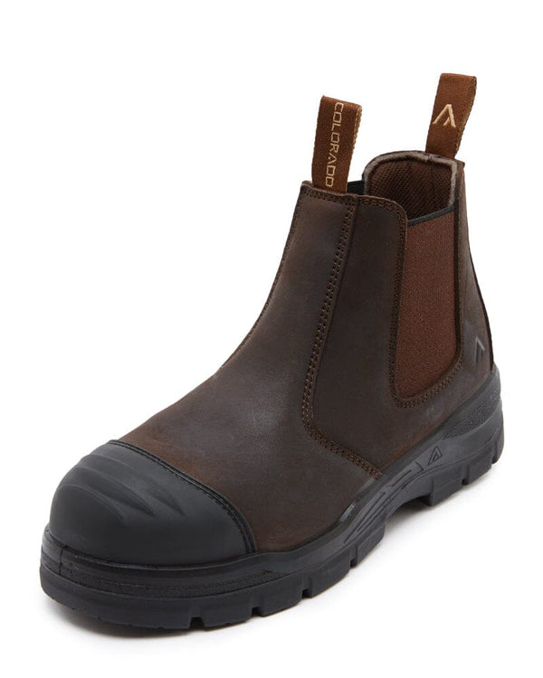 Shopan Elastic Side Safety Boot - Brown