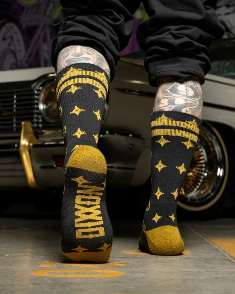Dixxon Bougie Crew Sock - Black/Gold